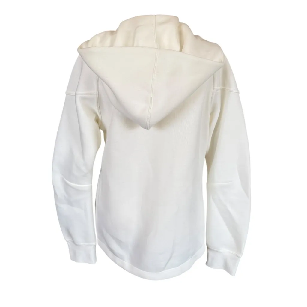 Nike women's pale ivory sportswear tech fleece windrunner full zip hoodie small - Image 4