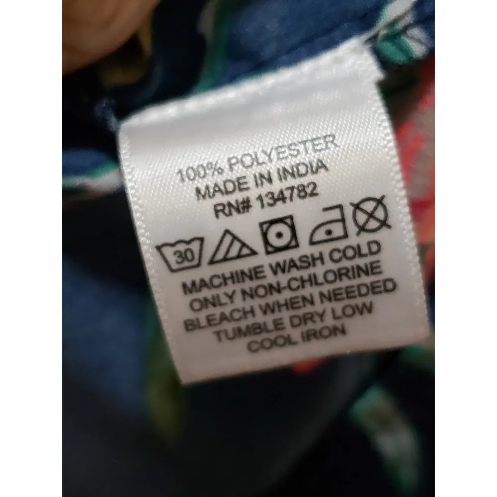 Hint of Blush Women's Off-Shoulder Floral Romper Size M Navy 100% Polyester - Image 9