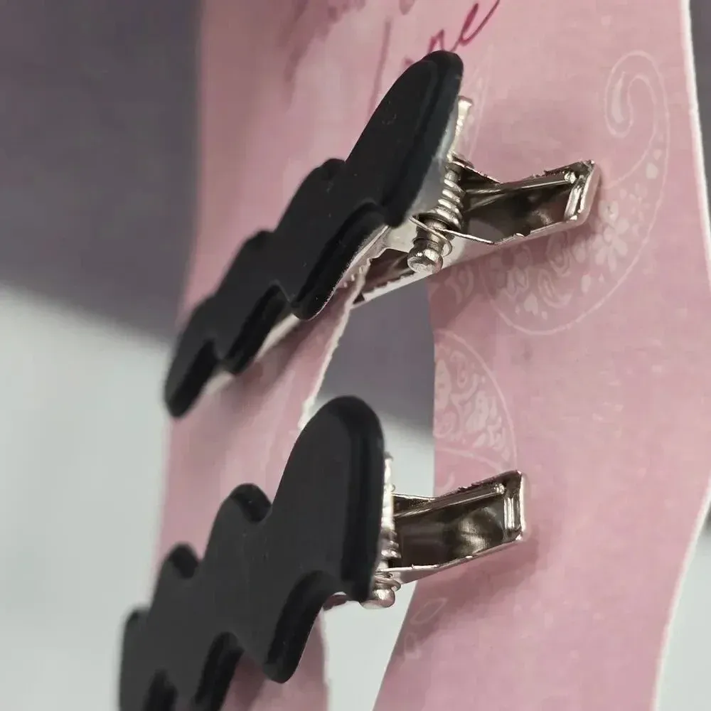 Paisley Lane Black Pair of Two Wavy Hair‎ Clips Accessories NWT - Image 3