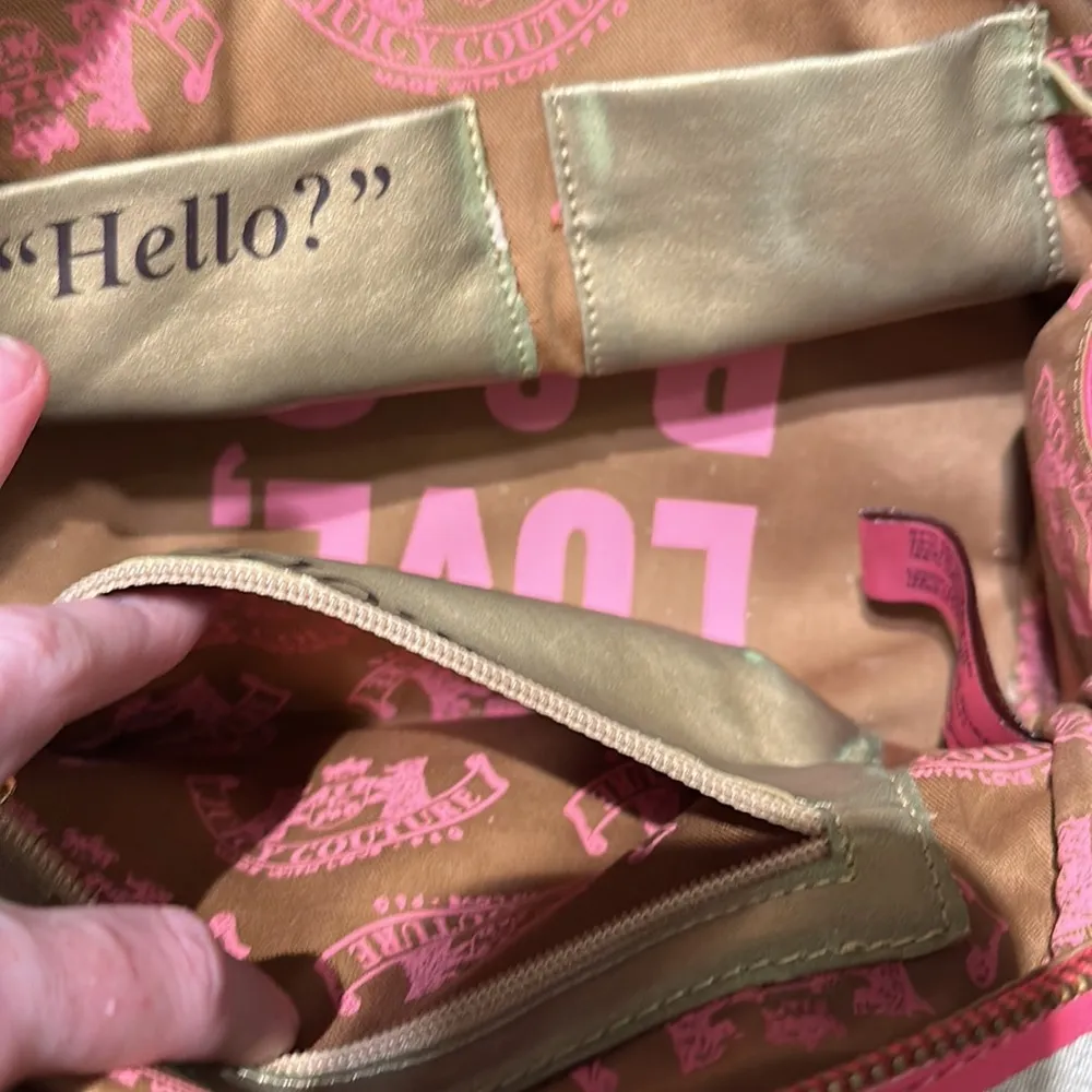 Juicy Couture Scotty Dog Bowler Bag some peeling and fading inside the bag - Image 11