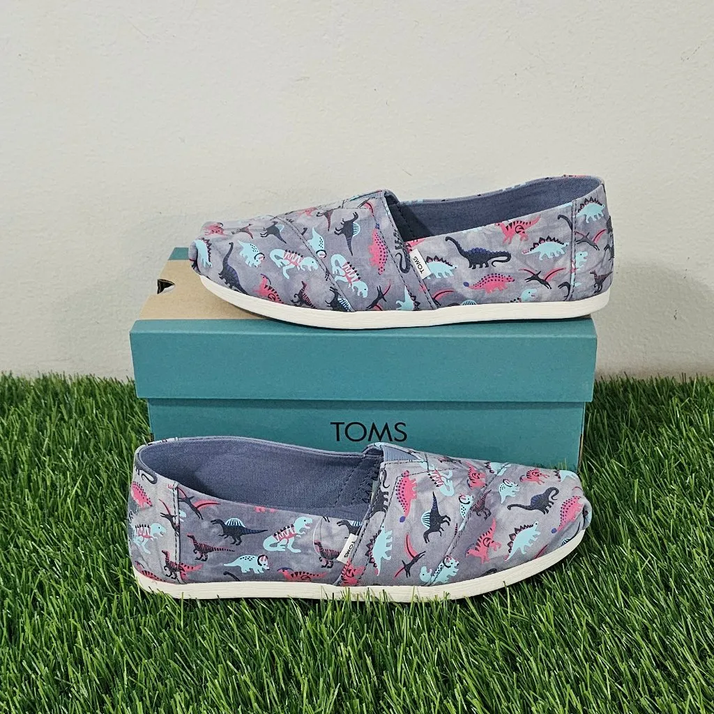 Toms Alpargata Fuchsia Glow in the Dark Fossil Friends Tie Dye Print - Women 5.5 - Image 7