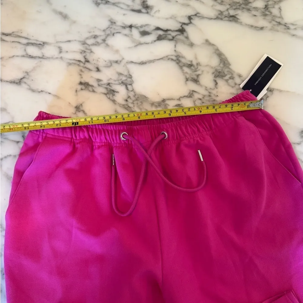 NWT French Connection Emiko Whisper Ruth Pants In Wild Rosa Sz 6 drawstring - Image 5