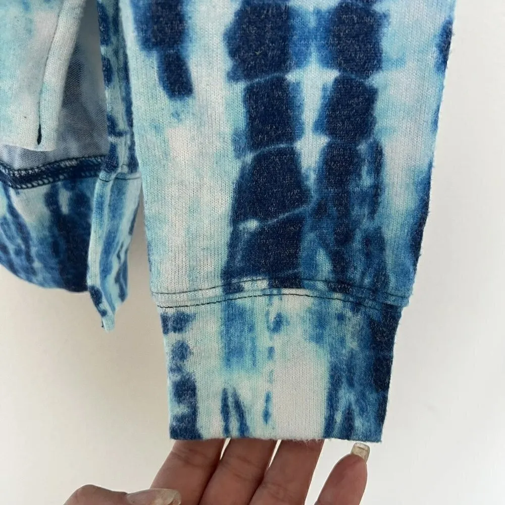 sweater tunic top leggings wear NORDSTROM BP tie dye Blue MEDIUM Hi Low NWT - Image 5