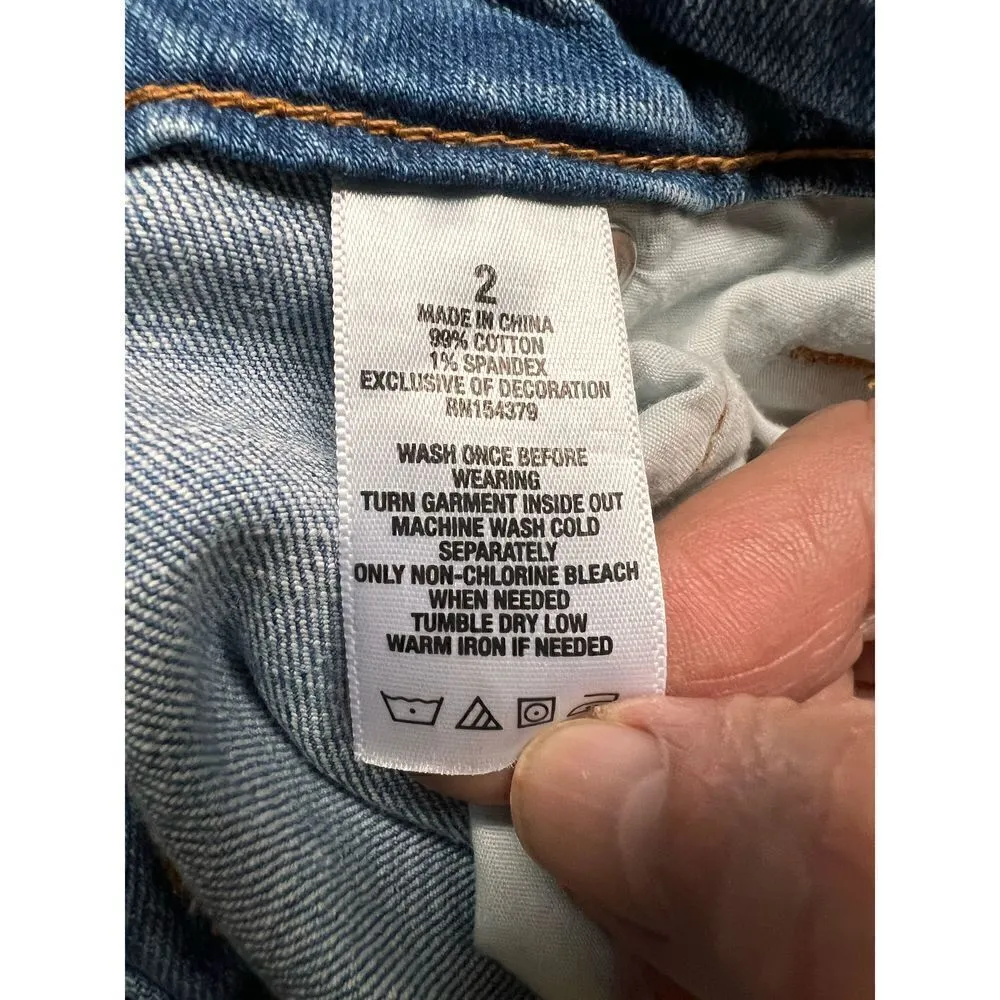 🔥5/20🔥 Aeropostale Denim 
Distressed, jeans MIDI shorts Sz 2 - Image 4