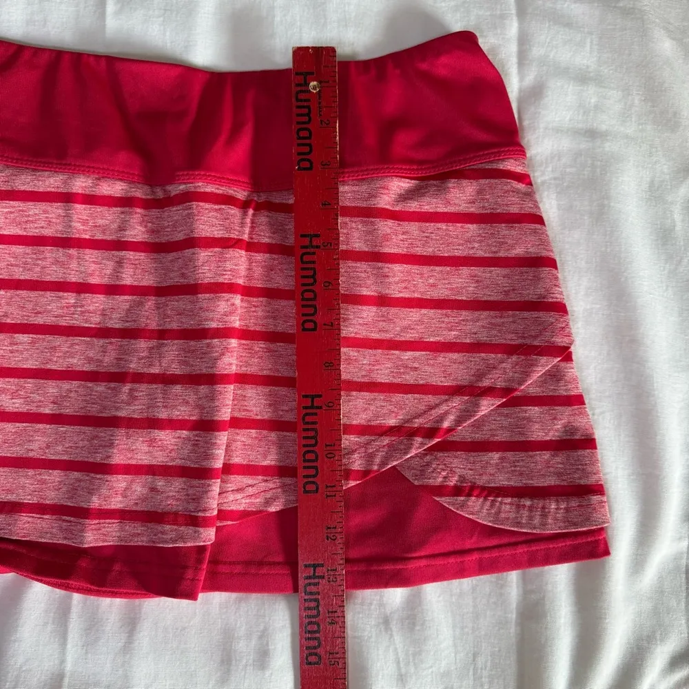 Bolle Pull On Tennis Golf Pickleball Women Skort Skirt w/ Shorts Size Large Pink - Image 5