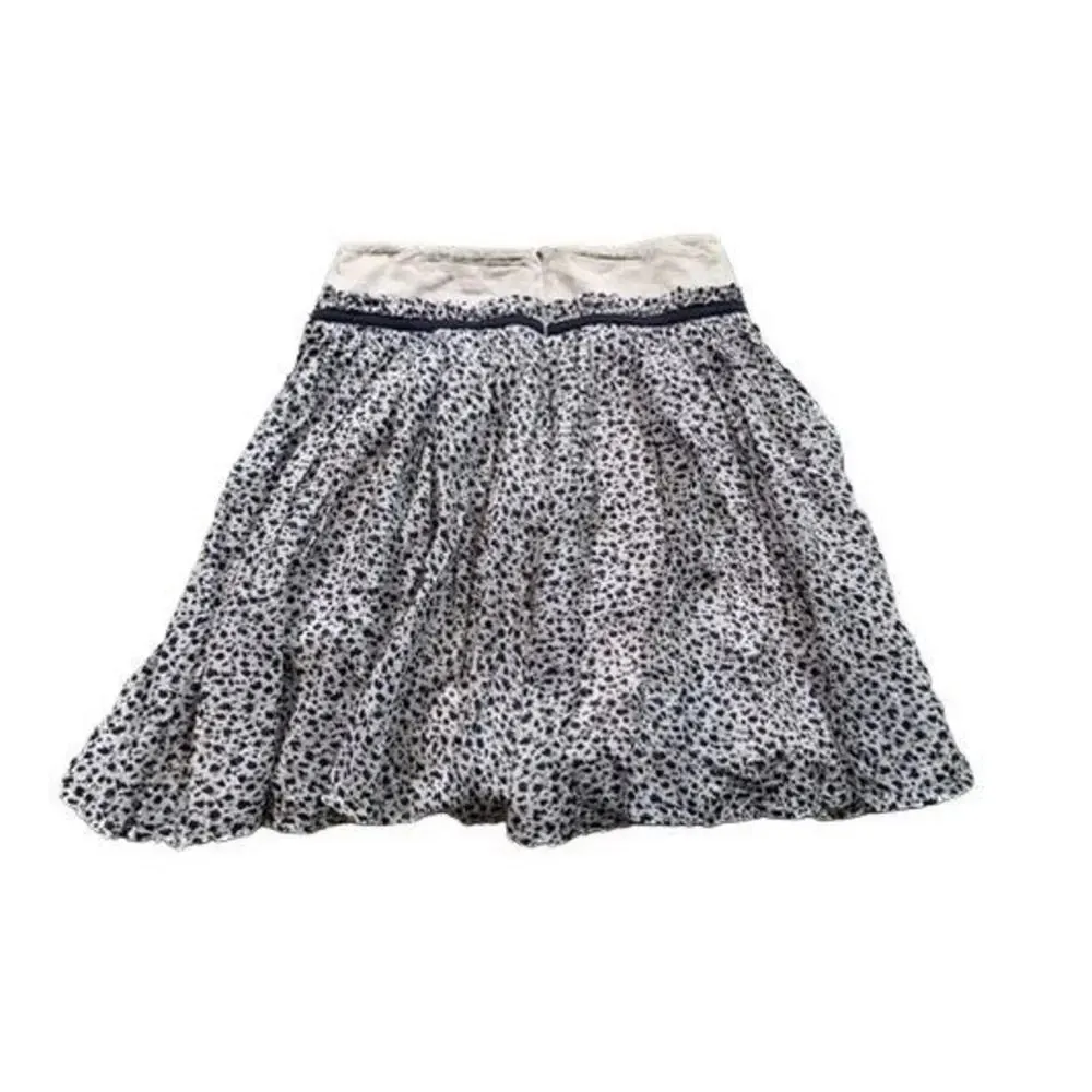 NWOT French Connection Women's White & Black Knee Retro Flared Skirt Size 0 - Image 4