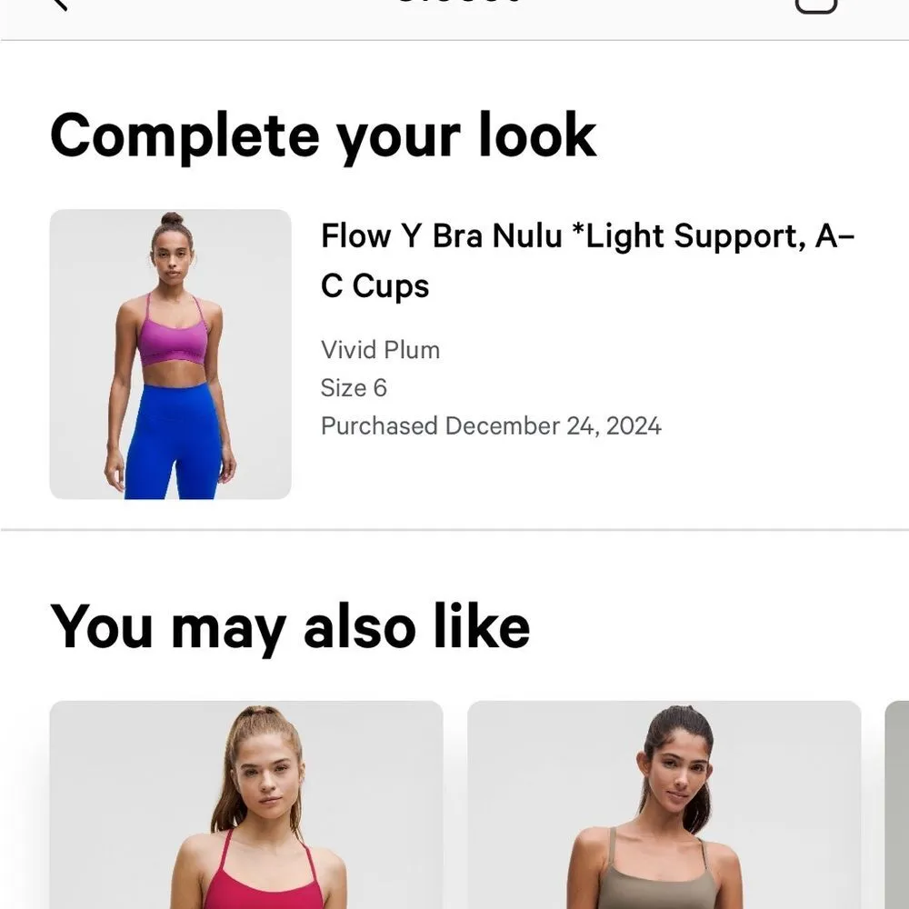 lululemon flow y bra vivid plum size 6 NEW - Image 5