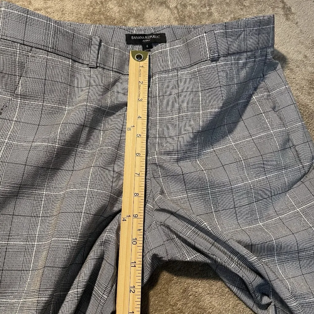 Banana Republic Pants Womens 4 Avery Plaid Gray Sparkle Casual Dress Career Prep - Image 7
