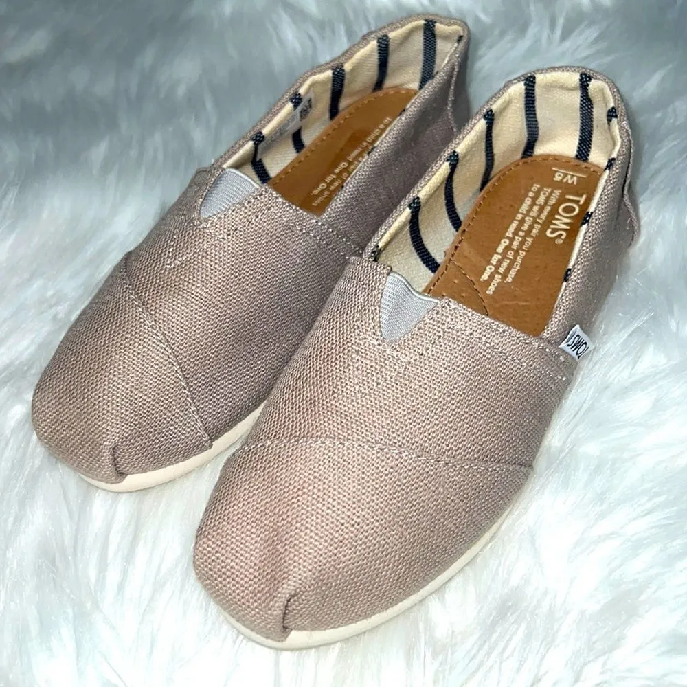 TOMS Alpargata Natural Heritage Canvas Wide Width Shoes Size W5 - Image 2