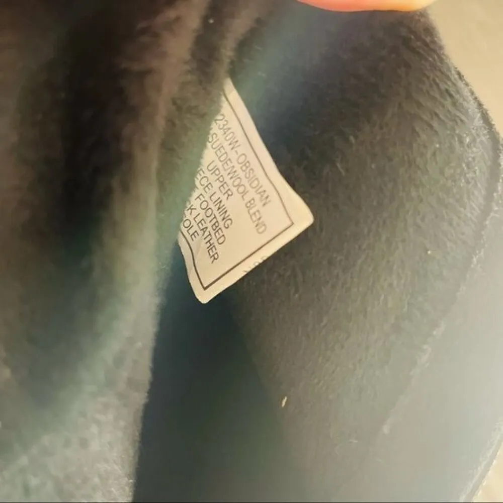 Bearpaw Obsidian Women's chunky Heeled Boot black winter shoes fleeced 10 buckle - Image 8