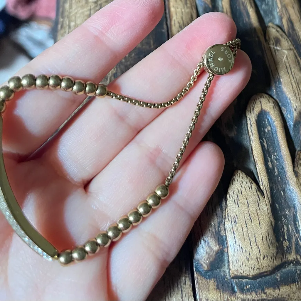 Michael Kors Gold Beaded Brilliant Bracelet - Image 4