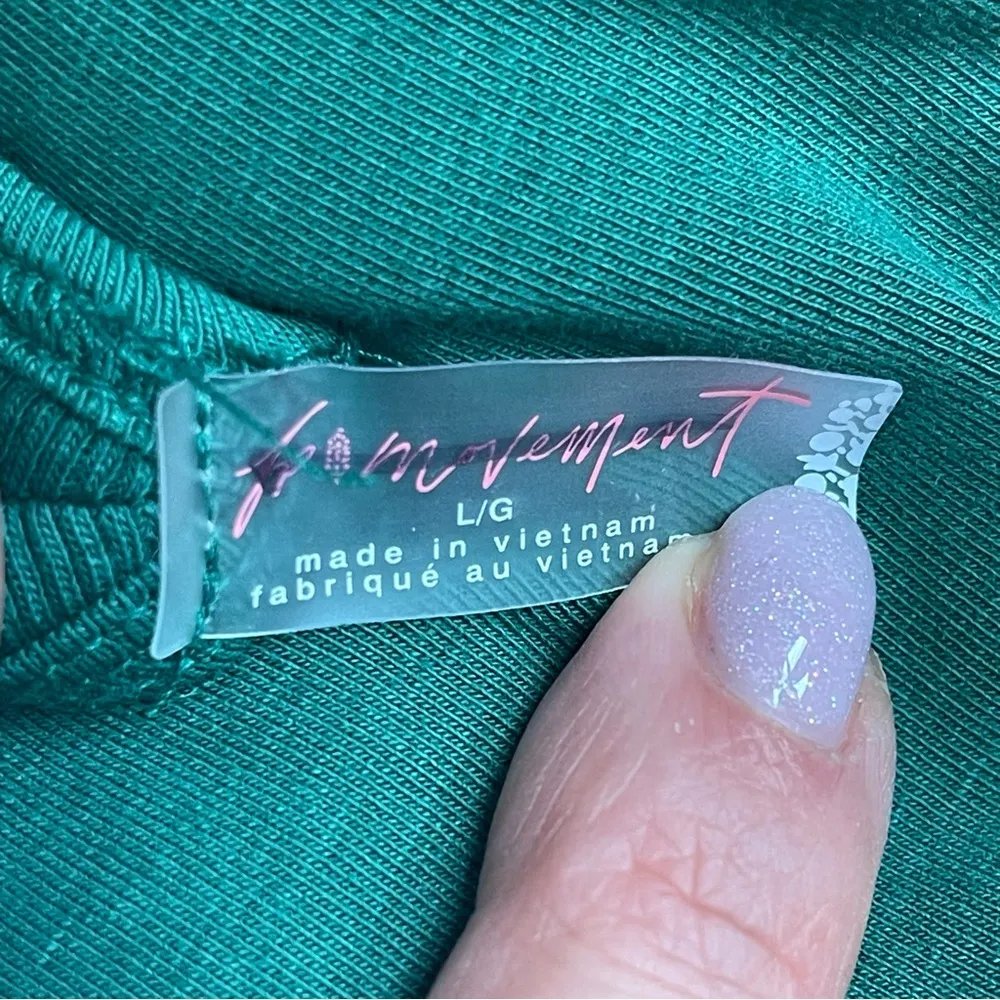 FREE PEOPLE FP MOVEMENT HOT SHOT TEE ROMPER Heritage Green Sz L - Image 11