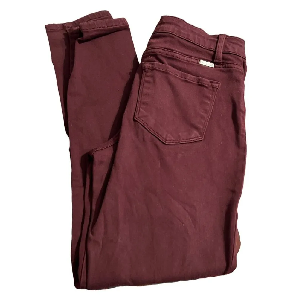 Kancan Los Angeles Gemma Skinny Burgundy Jeans Wine Red High Rise Size 29 - Image 4