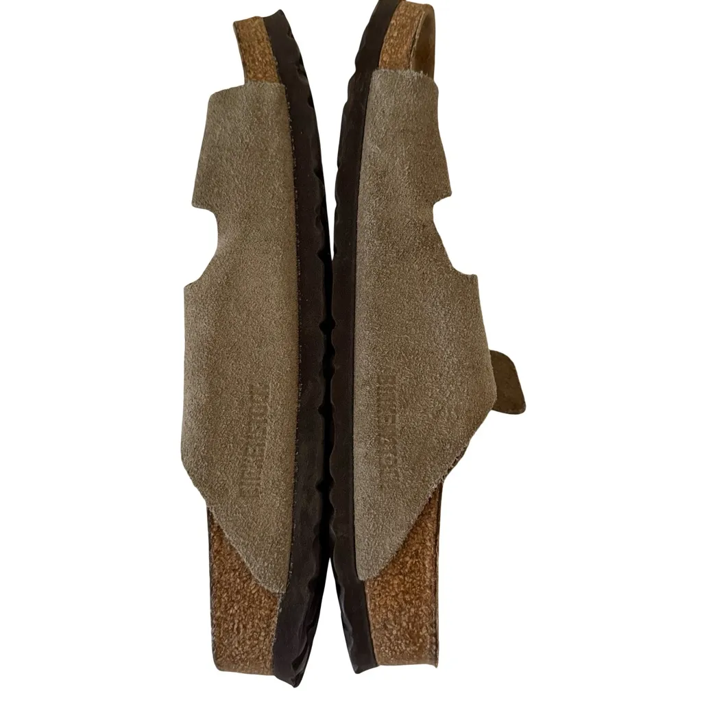 Birkenstock Betula Arizona Sage Suede Leather Double Strap SIZE 39 Narrow - Image 7