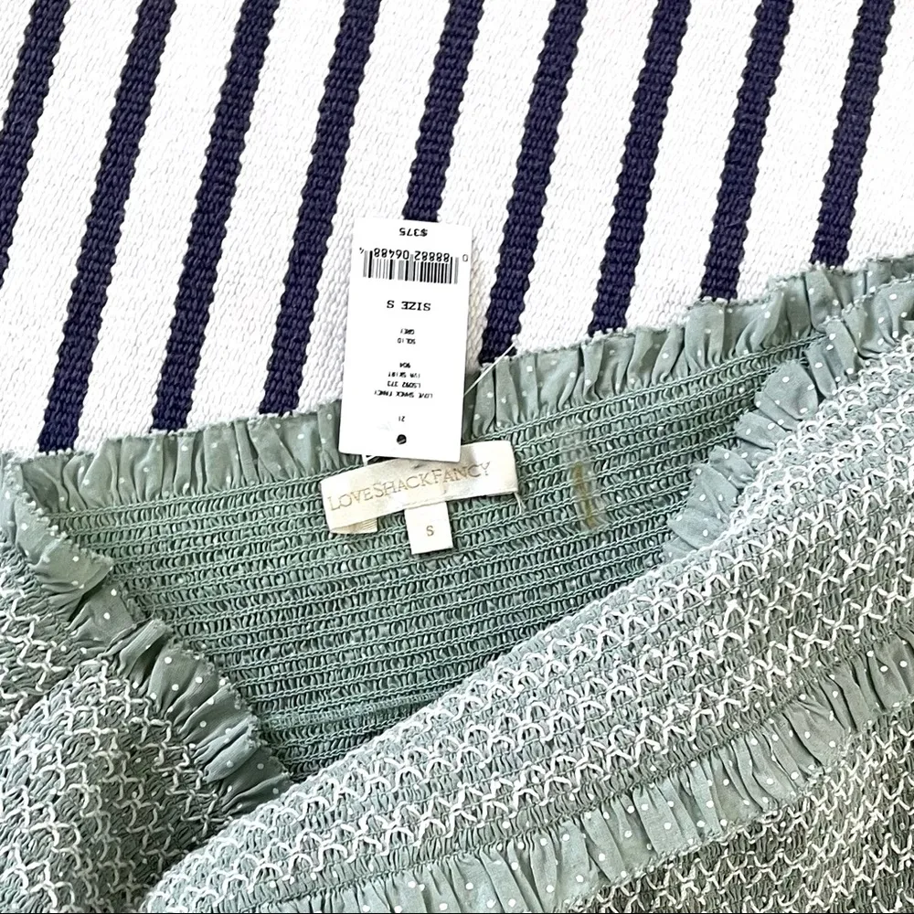 LoveShackFancy Iva Smocked Skirt Small - Image 7