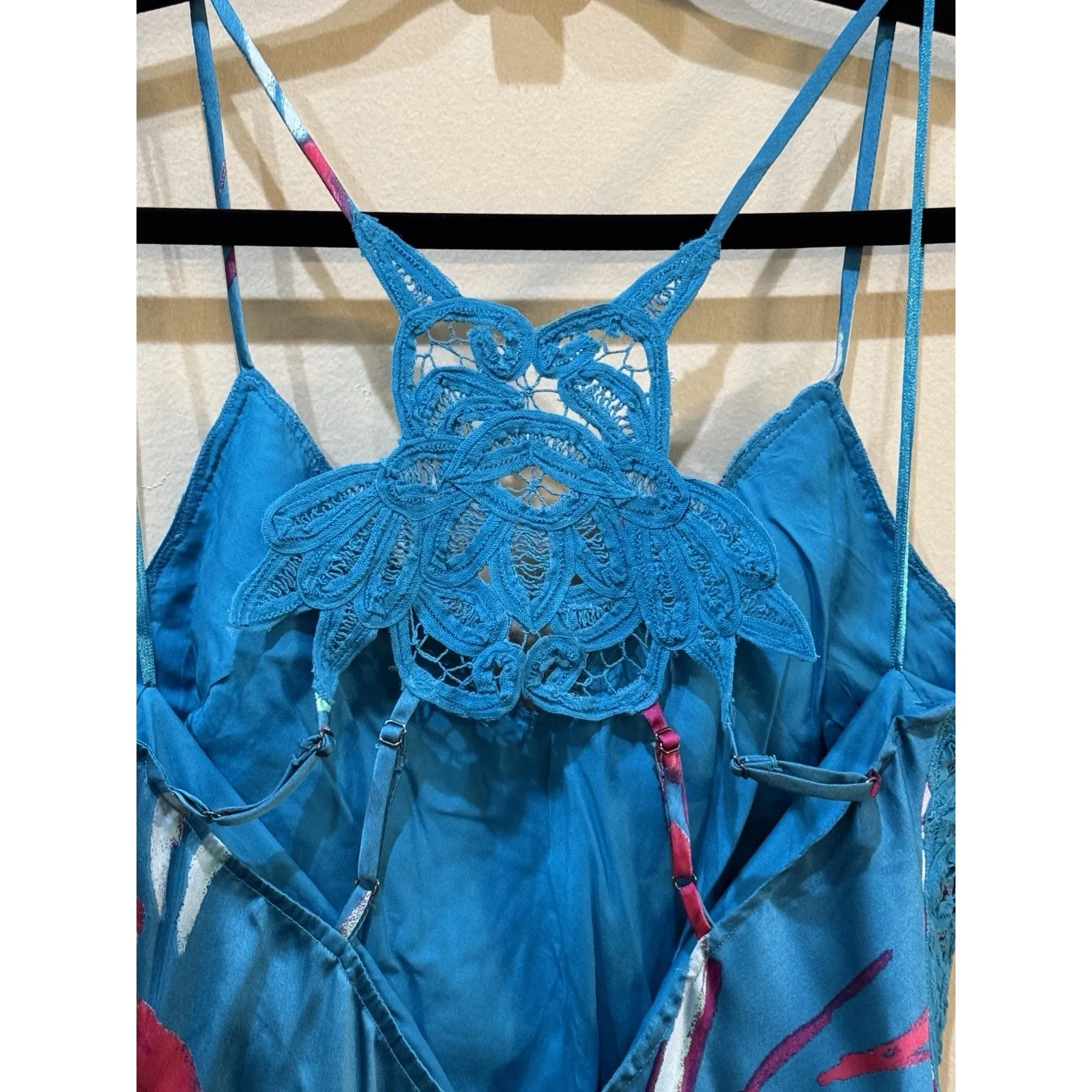 Free People Forever Yours Maxi Dress In River Combo Size XS Floral Boho Crochet‎ - Image 7