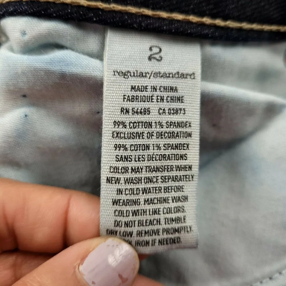American Eagle Artist Stretch Medium Blue Wash Womens Size 2R (28x25) EUC - Image 6