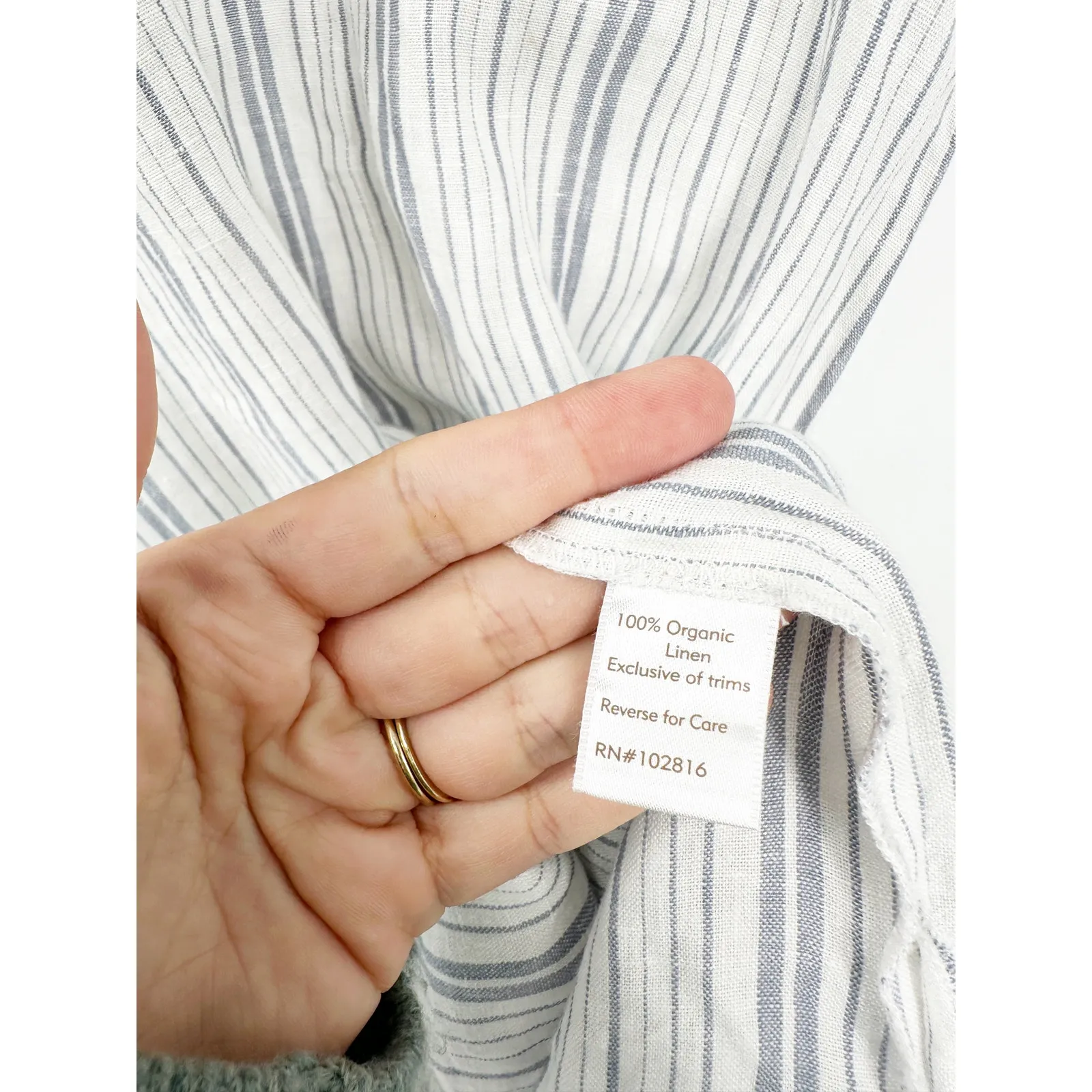 Eileen Fisher Sleepwear by Garnet Hill Organic-Linen Caftan Midi Night Gown S - Image 5