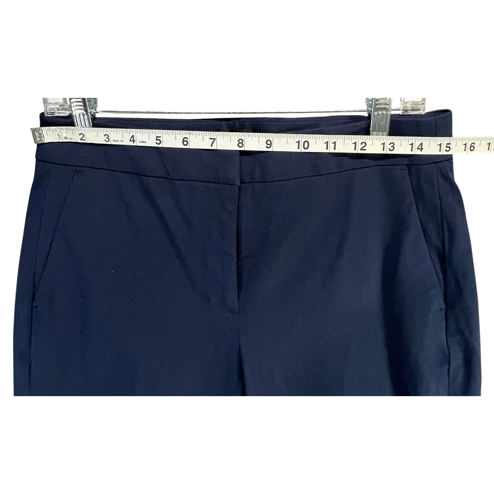 J Crew Hayden Kickout Pants Womens 6 Blue Crop Bi Stretch Smart Casual Preppy - Image 6