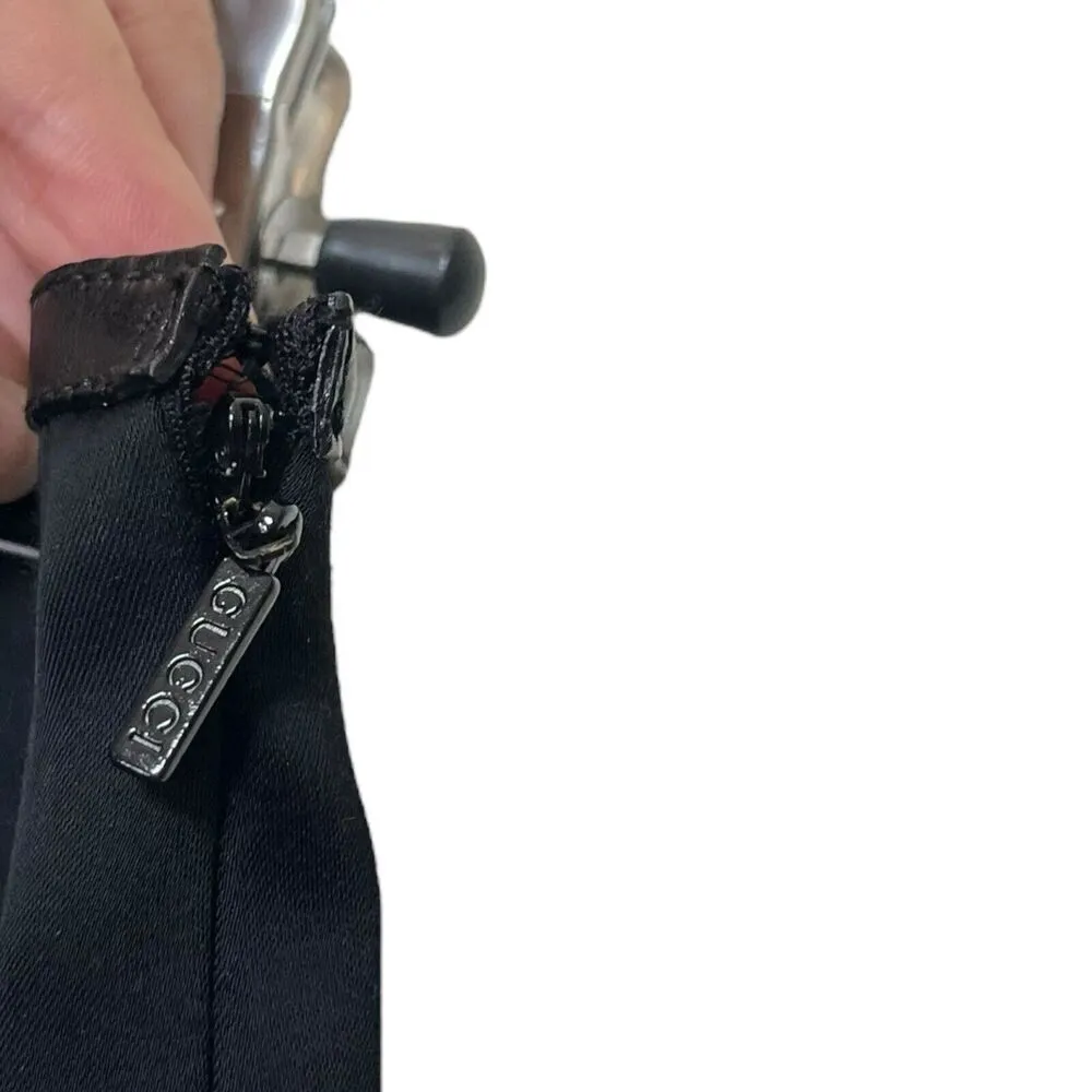 Gucci  Wide Leg  Trousers Dress Pants Black Mid Rise Womens Size IT 44 US L - Image 9