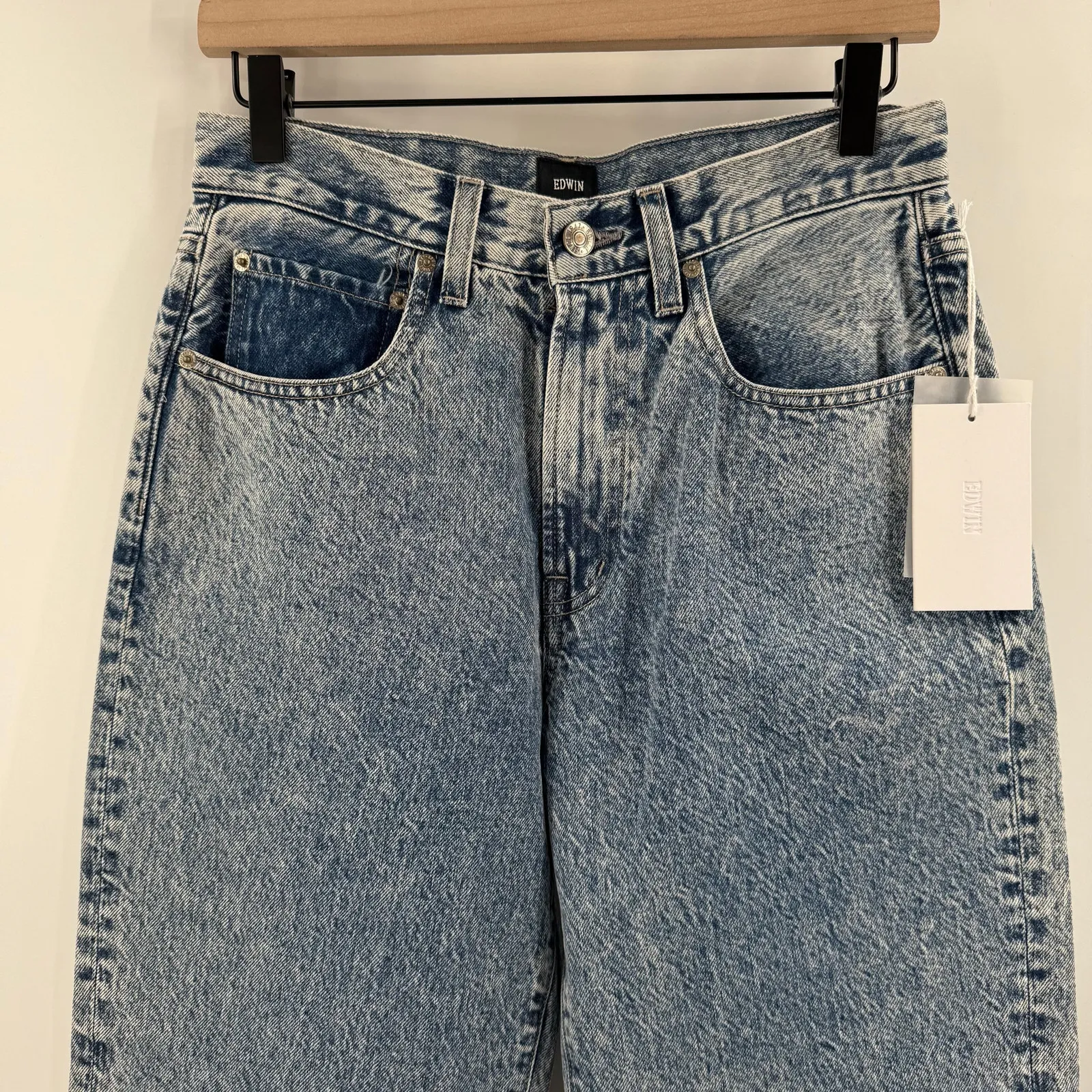 Edwin Jeans Size 26 NWT Anderson Ankle 90s Saturn Acid Wash Denim High Rise Blue - Image 13
