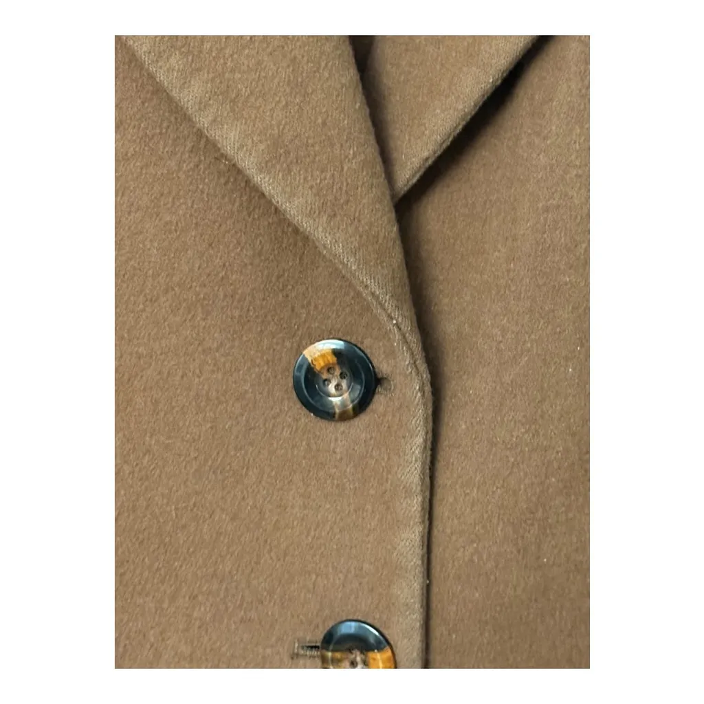 Vintage Express Wool Cashmere Blend Brown Skirt Suit Blazer Set Size Small - Image 4