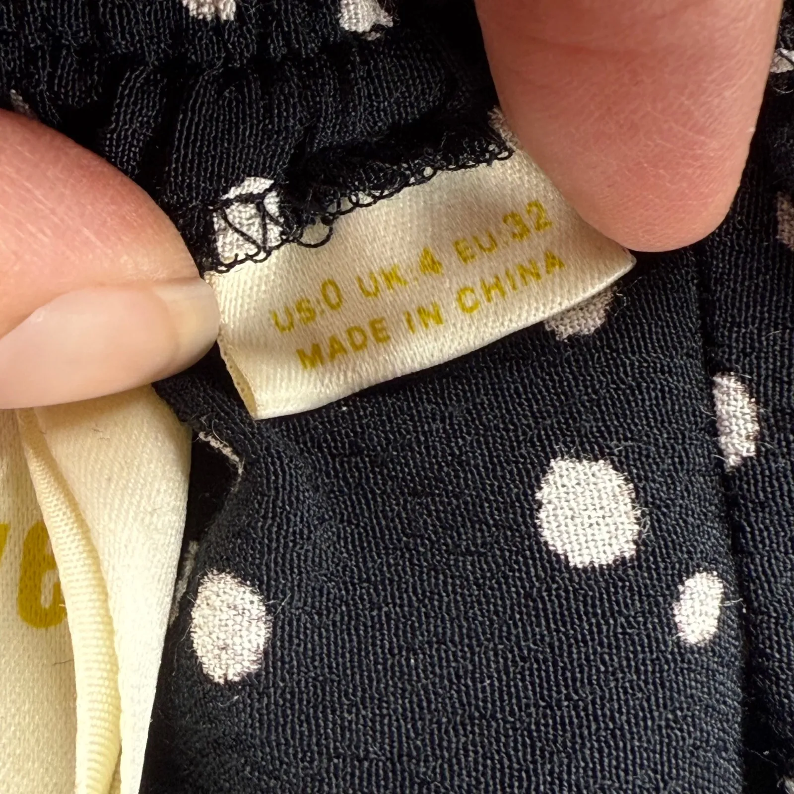 Maeve Polka Dot Finley Jumpsuit Wide Leg Drawstring Black Size US 0 UK 4‎ - Image 4