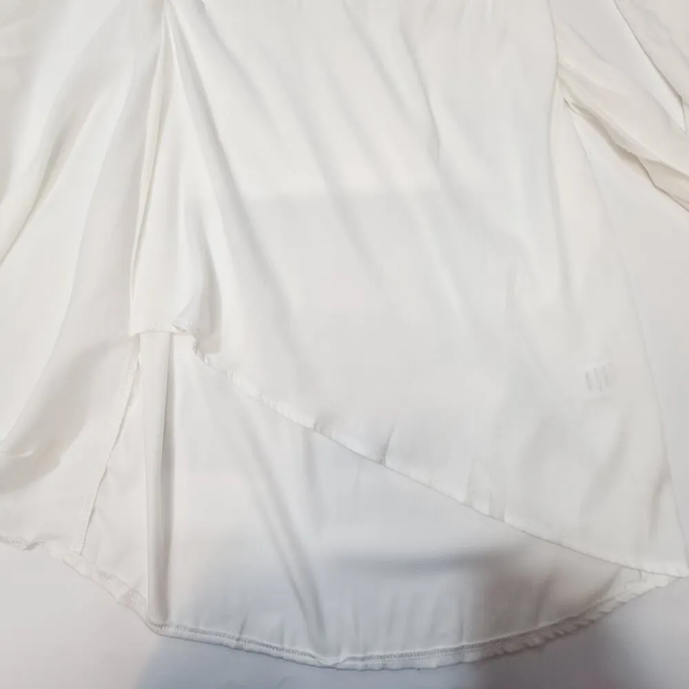 Superdown Sophie Draped Mini Dress in White Satin Small - Image 10