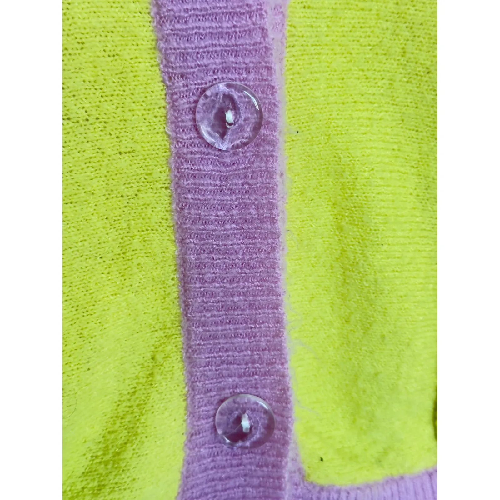 For Love & Lemons Knitwear Lauryn Oversized Cardigan in Candy Stripe Size XS Purple - Image 6