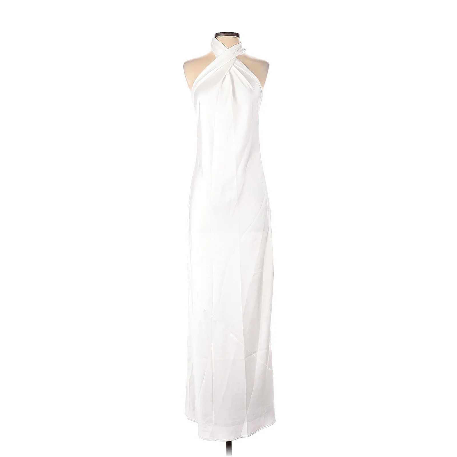 Show Me Your Mumu Jasmine Halter Maxi Dress Ivory Luxe Satin XXL - Image 5