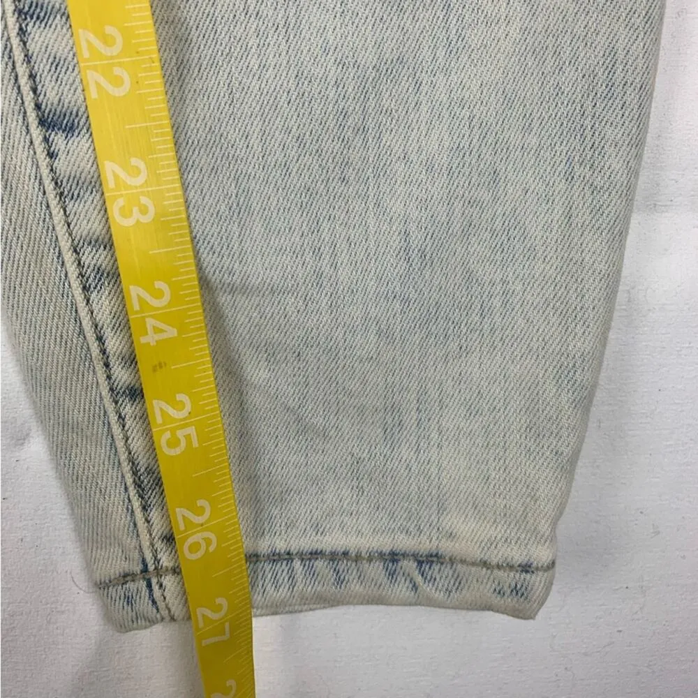 Pilcro women's size 27 high rise denim legging light wash flaw acid - Image 13