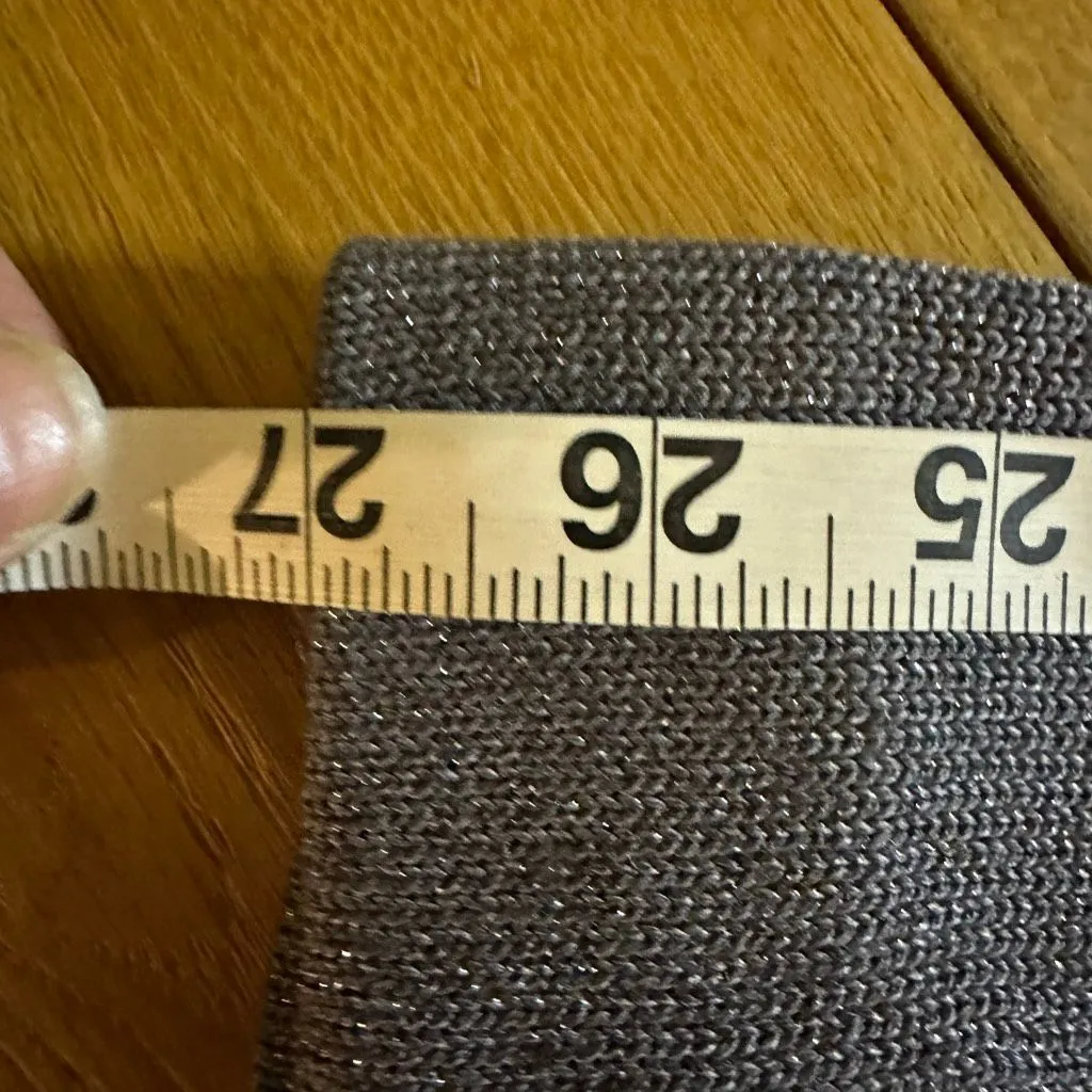 NWT Gray shimmer Woolf blend knit pants 14 Silver - Image 11