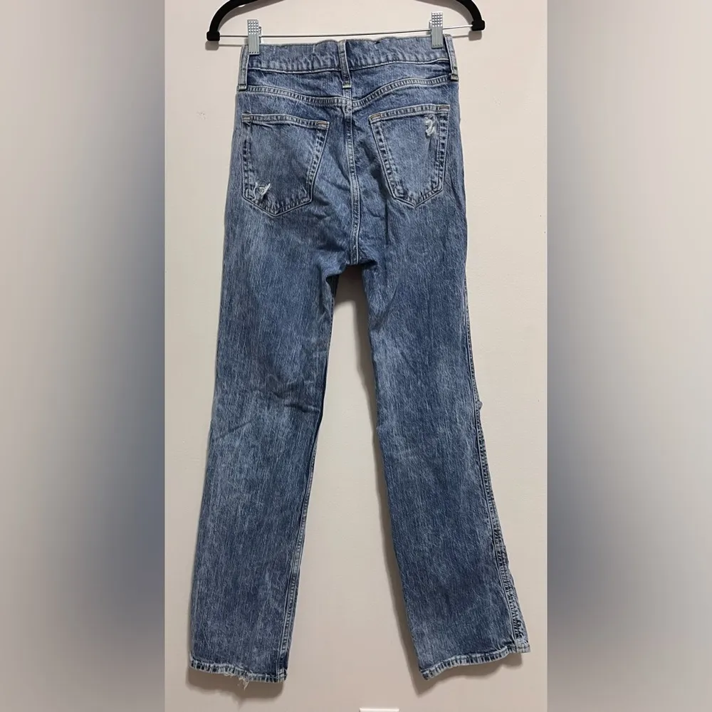 GAP Vintage Flare Hi-Rise Denim Jeans Distressed 25/0r Women’s Pants EUC - Image 4