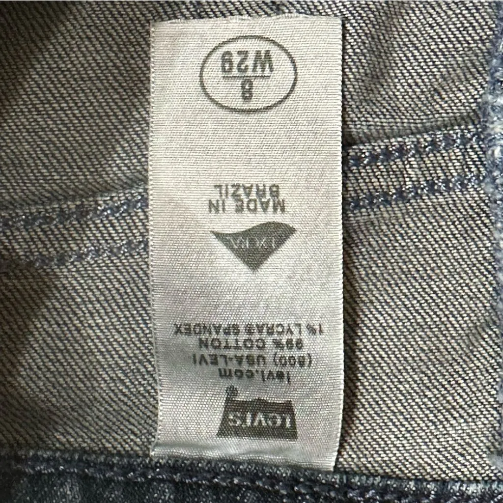 Levi’s Jeans Denim Modest Mini Knee Length Skirt 8 W29 Boho Western Cowgirl - Image 6