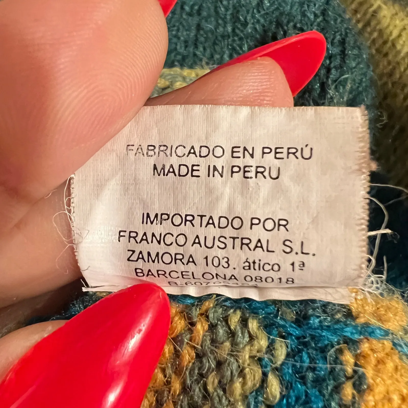 Surkana Multicolor Striped Turtleneck Sweater 100% Alpaca Women S Long Sleeve Blue - Image 5