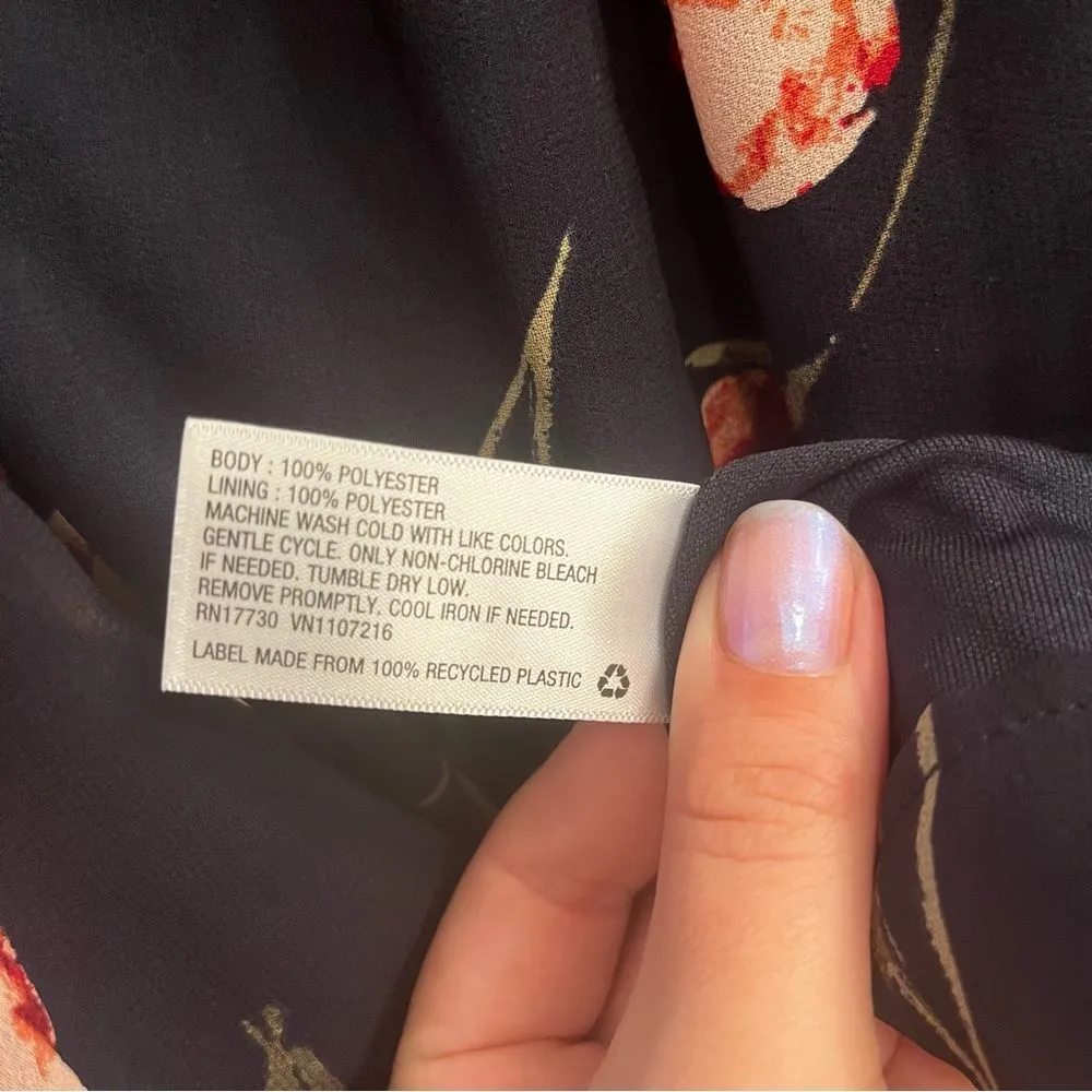 Isabel Maternity By Ingrid & Isabel Empire Floral Blouse Tie Back Top Size Small - Image 11