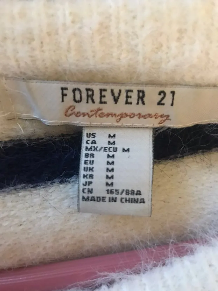 Forever 21 Fuzzy Striped Sweatee - Image 3