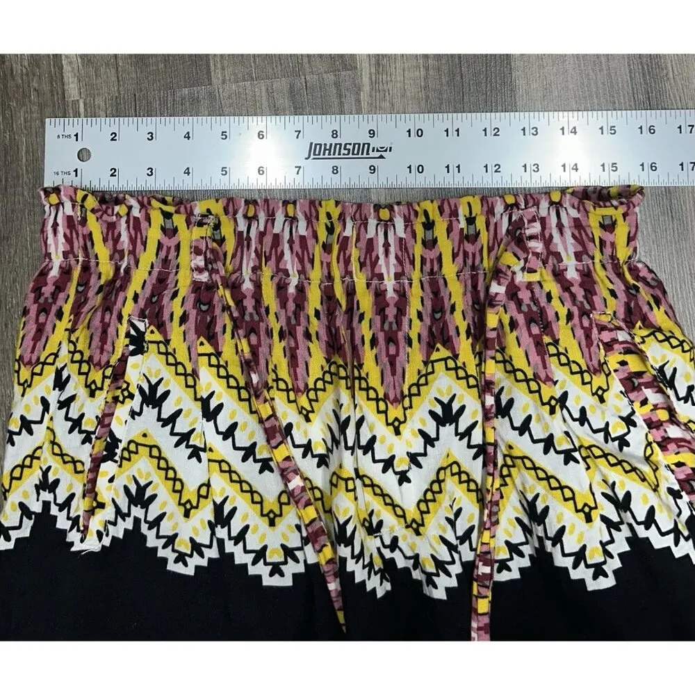 Anthropologie  Linen Blend Shorts Pull On High Rise Elastic Tie Belt Boho Medium - Image 8