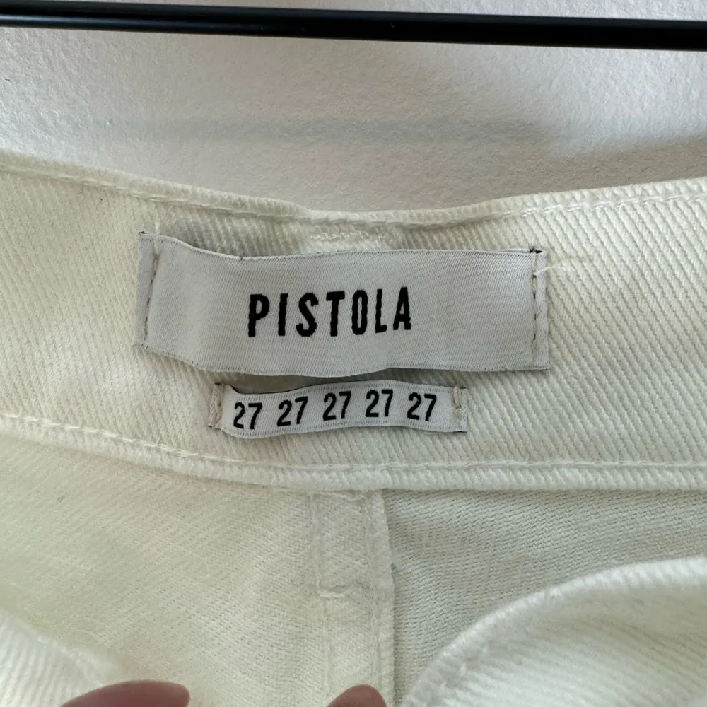NWT Pistola 27 Devin Mom Cutoff Denim Shorts in White Lies - Image 3
