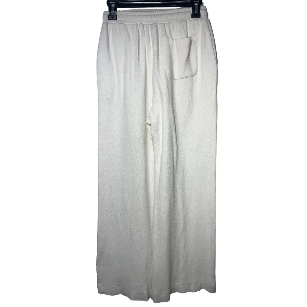 John Elliott Cotton Corduroy Cropped Sweatpants in Basalt Small New White - Image 7