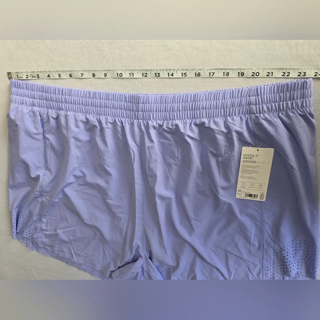Athleta Plus Size Lilac Hustle 3" Semi Fitted Mid-rise Shorts‎ Size 3X - Image 3