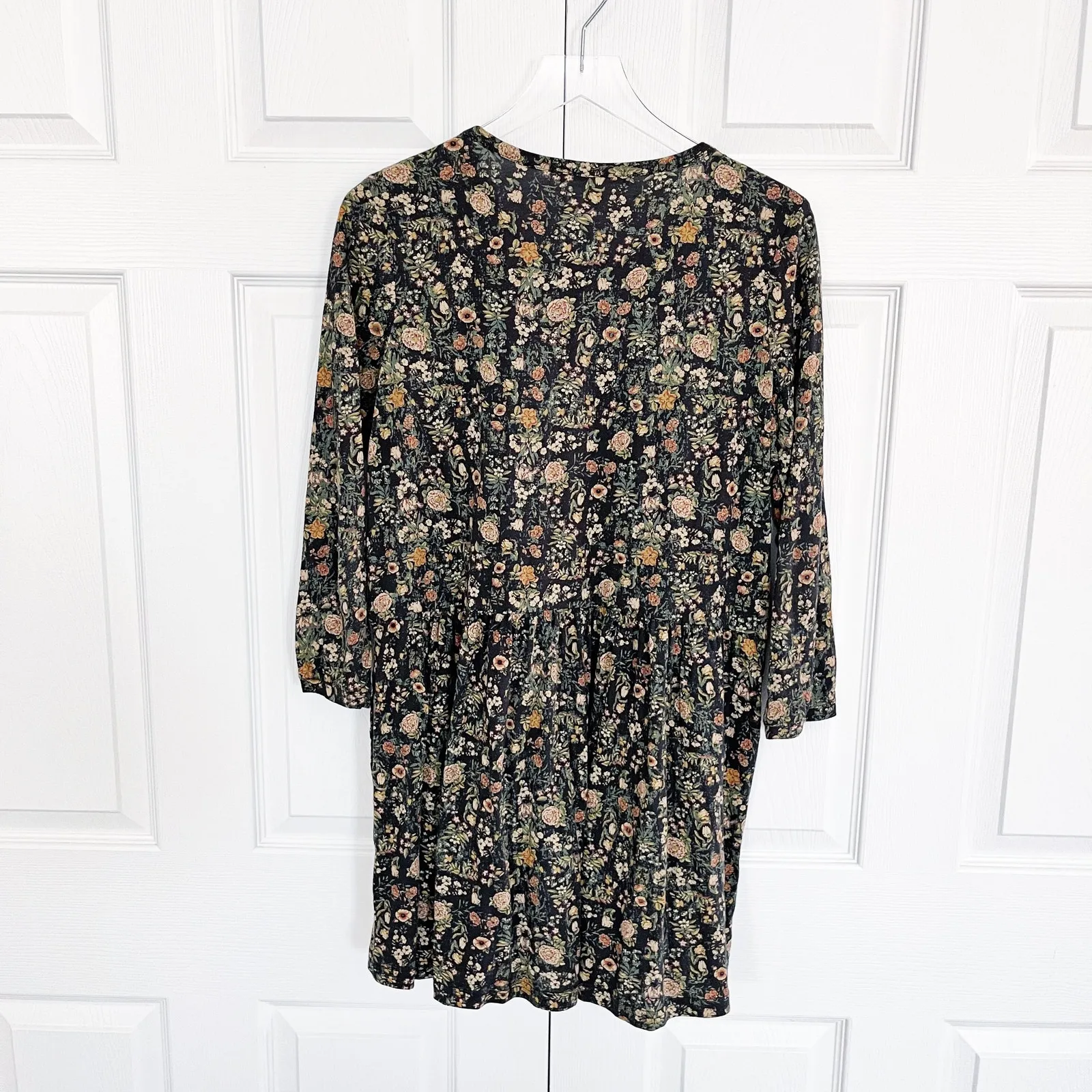 Peruvian Connection Alpine Flower Tunic in Black - Image 7