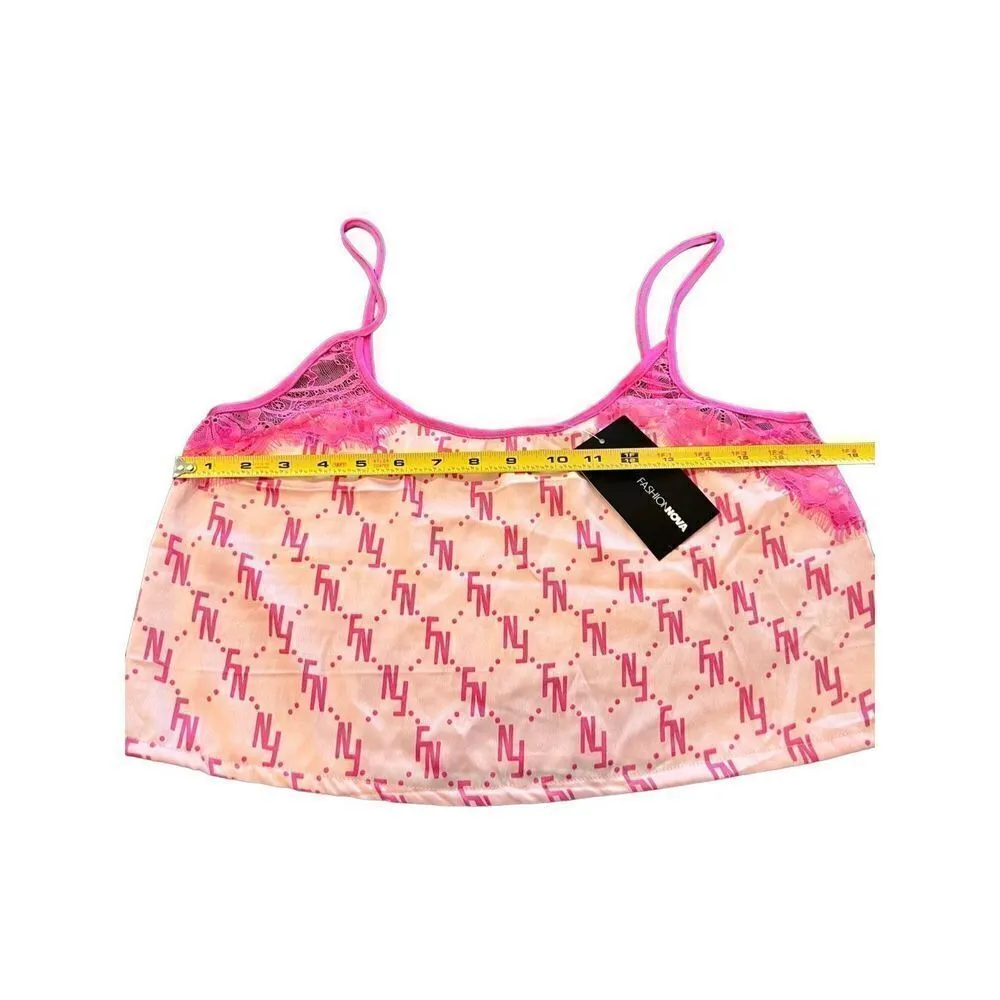 FASHIONNOVA In Your FN Dreams Satin Pink top Pink Size M - Image 7