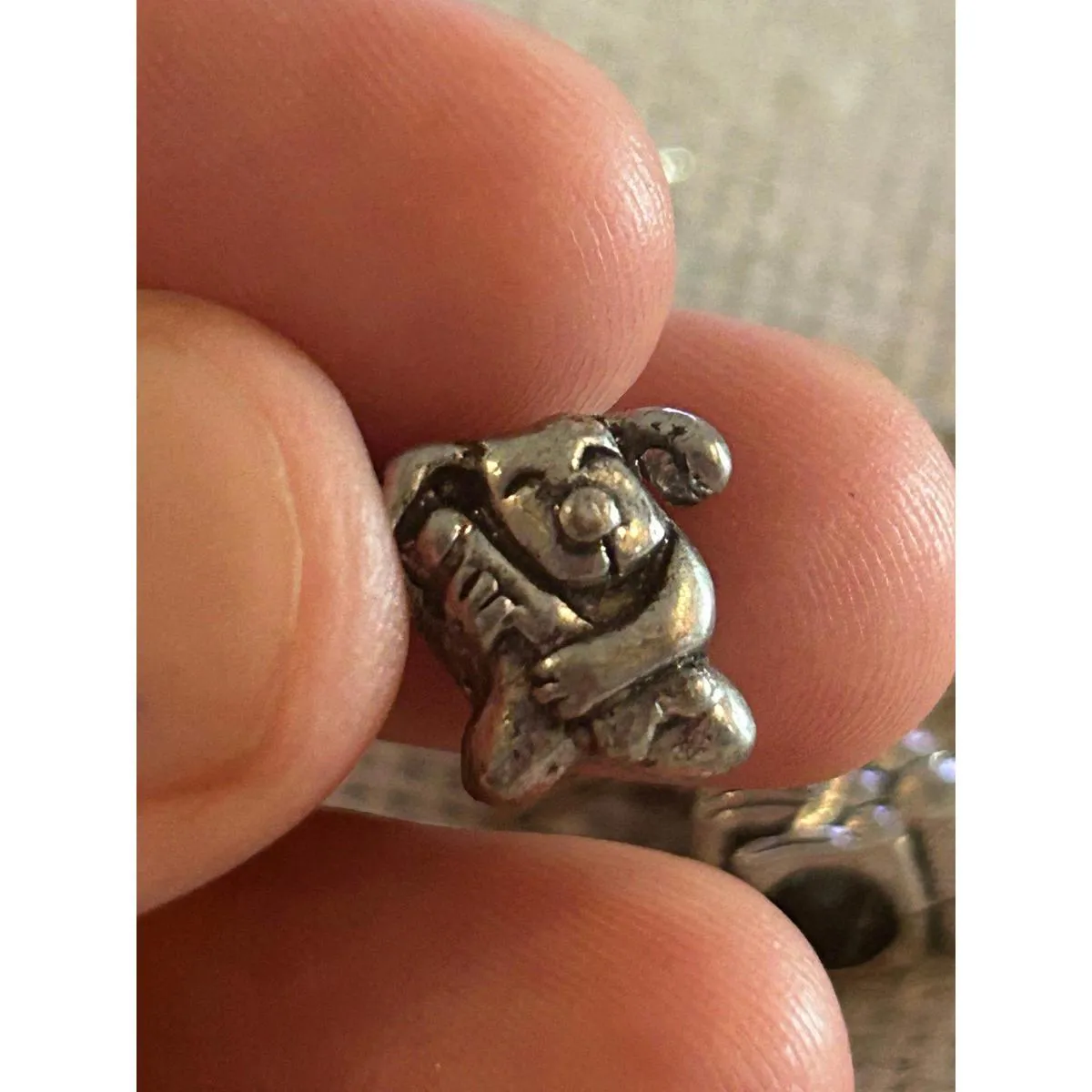 A505 charm bracket silver plated 5 pcs Gray - Image 3