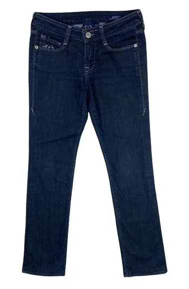 Pur Bardot Stretch Dark Wash Denim Relaxed Comfort Fit Jean Blue Size 27 - Image 1