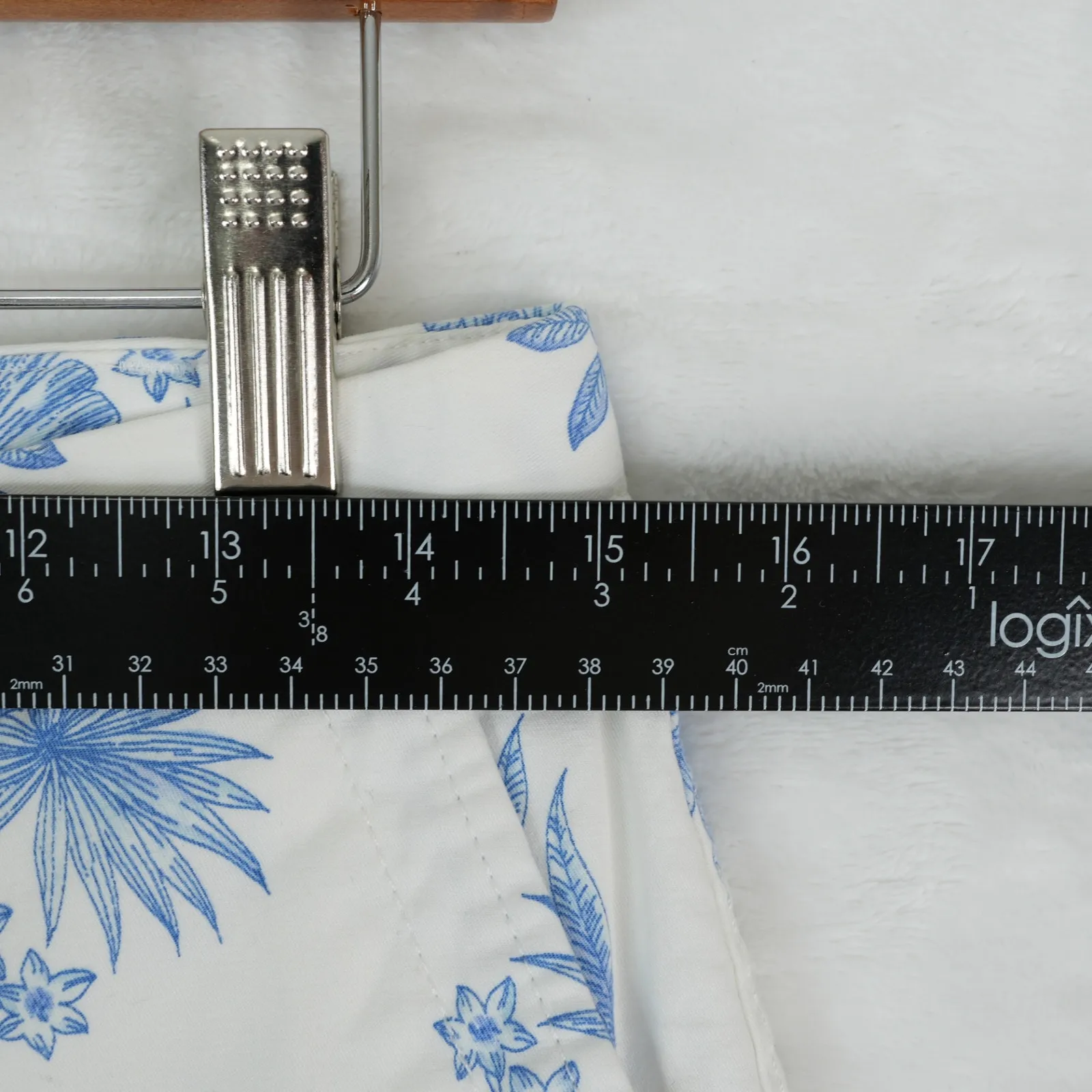 Talbots Pants Womens 2P Blue White Floral Cotton Relaxed Chino Cropped Preppy - Image 9