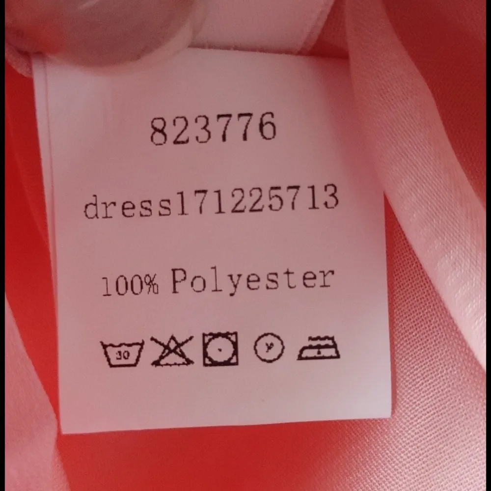 Flower Embroidery Pompom Detail Sheer Sleeve Dress Pink Size XS - Image 6