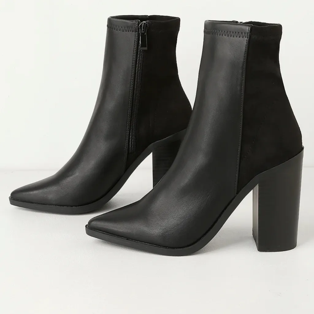 NEW Lulus Boots Black Ankle Boots size 11 - Image 3