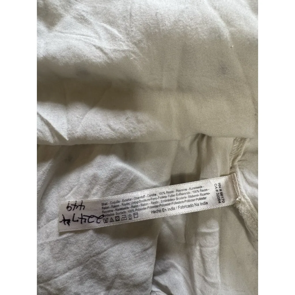 Anthropologie Lilka Maggie Embroidered White Paisley Sleeveless Dress Small Boho - Image 9