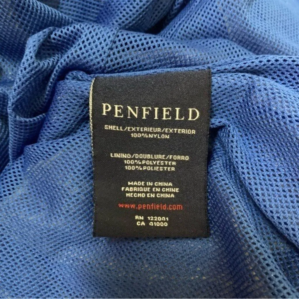 Penfield Blue Hooded Windbreaker Jacket Full Zip Water‎ Resistant Nylon Small - Image 7